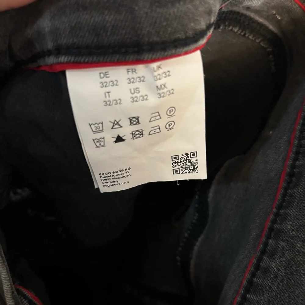 Hugo Boss Charcoal Black Straight Jeans